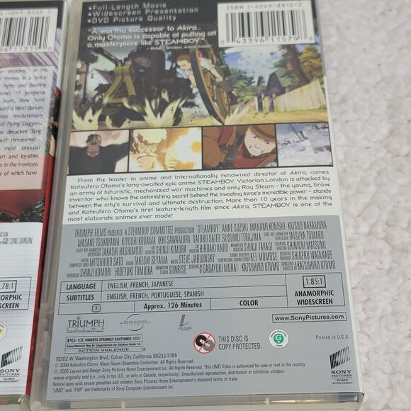 Lot of 2 Movies House Of Flying Daggers & Steamboy Action Anime UMD Video PSP - Picture 3 of 9